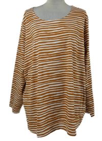 Dámské béžovo-bílé pruhované triko vel. 56