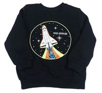 Čierna mikina s raketou Primark