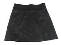 Čierna koženková sukňa River Island