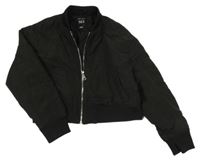 Černý šusťáková zateplený crop bomber New Look