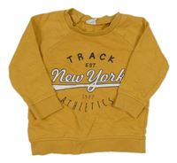 Okrová mikina s nápisom zn. H&M