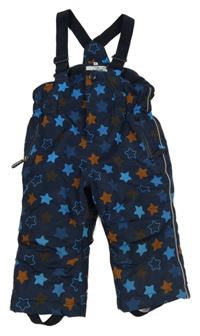 Tmavomodré šusťákové funkční laclové oteplovačky Topomini