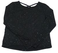 Čierne trblietavé tričko H&M