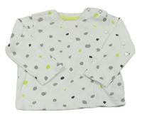 Bílo-šedé puntíkaté triko Liegelind