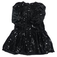 Černé sametovo/flitrové šaty Dunnes