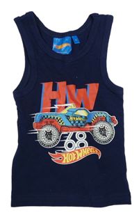 Tmavomodré tielko s potiskem - Hot wheels