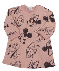 Růžové teplákové šaty s Minnie Disney
