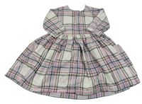 Bielo-farebné kockované šaty Mothercare