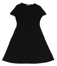 Čierne rebrované šaty Primark