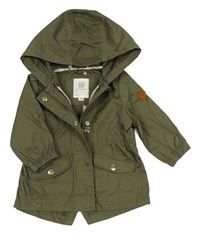 Khaki šusťáková parka s kapucí Cool Club