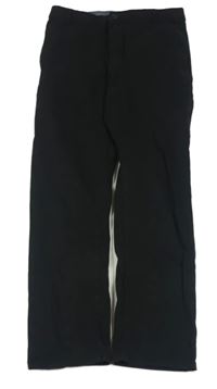 Černé plátěné slim plátěné chino kalhoty H&M