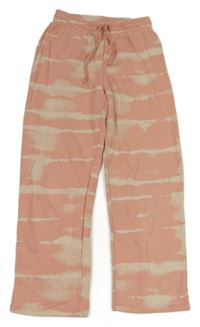 Světlerůžové vzorované široké tepláky H&M