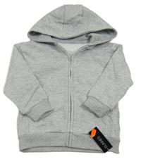 Nové - Sivá melírovaná prepínaci mikina s kapucňou Dunnes