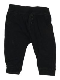 Čierne rebrované tepláky George