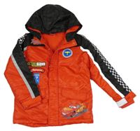 Červeno-černá šusťáková zimní bunda s Cars a kapucí Disney