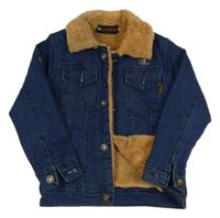 Tmavomodrá riflová zateplená bunda Rawan