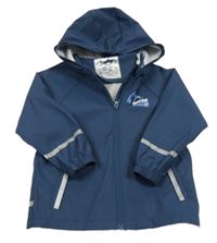 Tmavomodrá nepromokavá bunda s bágrom a kapucňou Lupilu