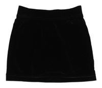 Čierna zamatová trblietavá sukňa Yigga