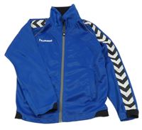 Modrá športová prepínaci mikina so vzorom Hummel