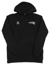 Čierna mikina s nápisom a kapucňou Hummel