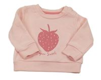 Světlerůžová mikina s jahůdkou Primark