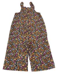 Černý květovaný culottes overal Primark