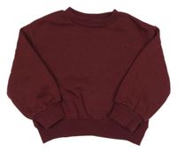 Vínová oversize mikina s výšivkou Matalan
