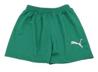 Zelené športové kraťasy s logem Puma
