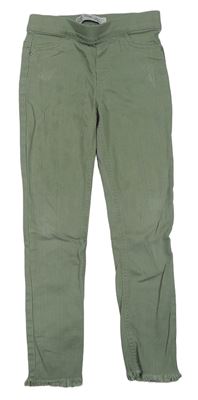 Khaki riflové džegíny ošoupaného vzhledu Denim Co.