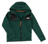 Tmavozeleno-čierna thermo prepínaci tepláková mikina s kapucňou zn. The North Face