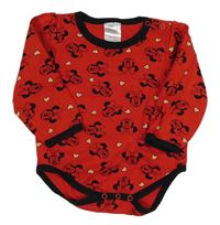 Červeno-čierne body s Minnie a srdiečkami zn. Disney