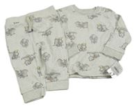 Nové - sivo-biele pruhované melírované pyžama s Dumbem George