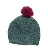 Šedomodrá melírovaná čapica s flitrami a brmbolcom White Stuff