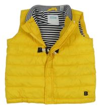 Žltá prešívaná šušťáková zateplená vesta OBaïBi