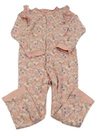 Pudrový overal s kytičkami a volánkem M&S