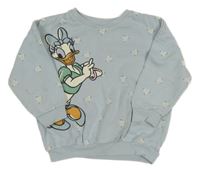 Svetlomodrá oversize mikina s Daisy a kvietkami George
