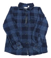 Modro-tmavomodrá kostkovaná košile name it.