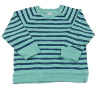 Modrozeleno-tmavopetrolejová pruhovaná mikina GAP