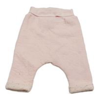 Svetloružové vzorované vyteplené podšité turecké tepláky absorba