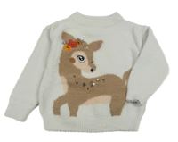 Smotanový svetrový rolák so srnkou C&A