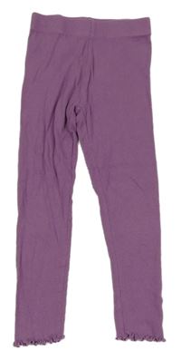 Fialové rebrované legíny PRIMARK