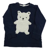 Tmavomodrá mikina s medvedíkom H&M