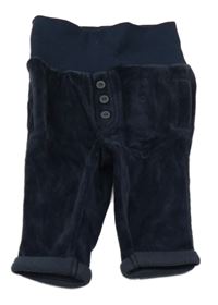 Tmavomodré zamatové tepláky S. Oliver