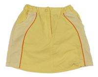 Žltá šušťáková sukňa so sieťovinou Smily