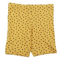 Tmavožlté bodkovaná é legínové kraťasy TCM