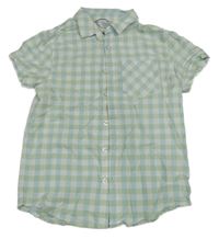 Světlemodro/zeleno-biela kockovaná košeľa PRIMARK