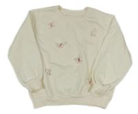 Smotanová mikina s motýlikmi H&M
