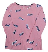 Ružové tričko s nápismi H&M