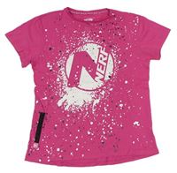 Ružové tričko s potiskem NERF
