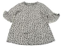 Sivé bavlnené šaty s leopardím vzorom F&F